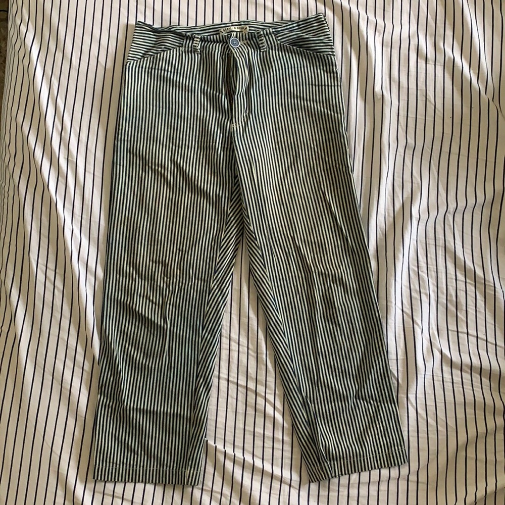 Gravel & Gold Painter Pants in Conductor Stripe,